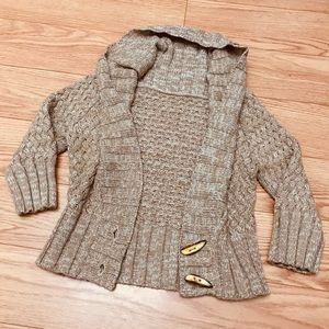 3/4 Sleeve Cozy Cardigan Sweater in Oatmeal XS